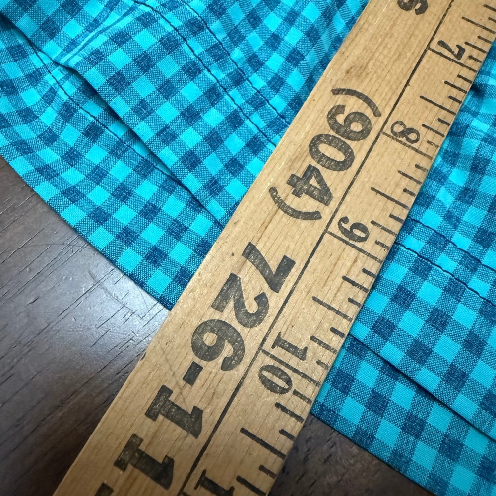 GameGuard Outdoors Mens 4X Turquoise Gingham Short Sleeve Fishing Shirt 1041 - Picture 5 of 7